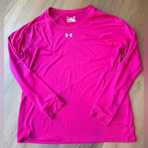Under Armour Hot Pink Long Sleeve Athletic Shirt